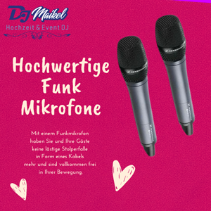 Hochwertige Funk Microphone für Hochzeits ansprache 