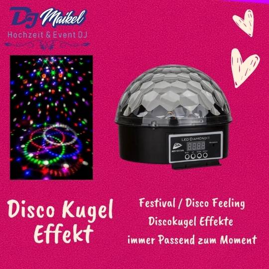 Discokugel Effekt für Hochzeits Party